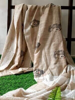 Beautiful Jute Organza Saree with embroidery Beautiful Jute Organza Saree with embroidery
