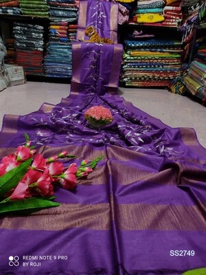 Semi silk saree with exclusive design