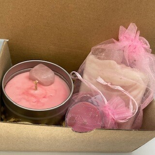 Crystal Soap & Candle Gift Box - Pick you own Combo