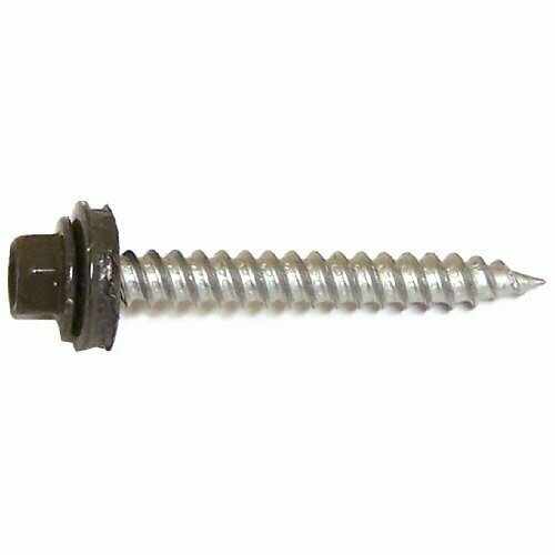 1-1/2" HEX STEEL ROOF SCREW BROWN