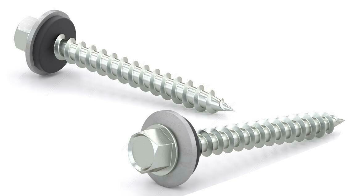 2" HEX STEEL ROOF SCREW DACRONIZED