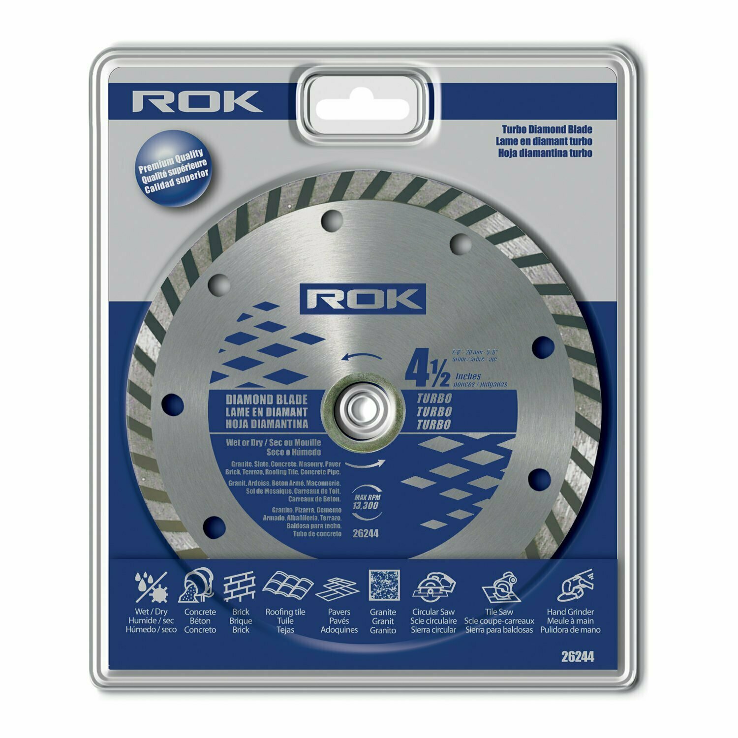 4-1/2" ROK TURBO RIM DIAMOND BLADE