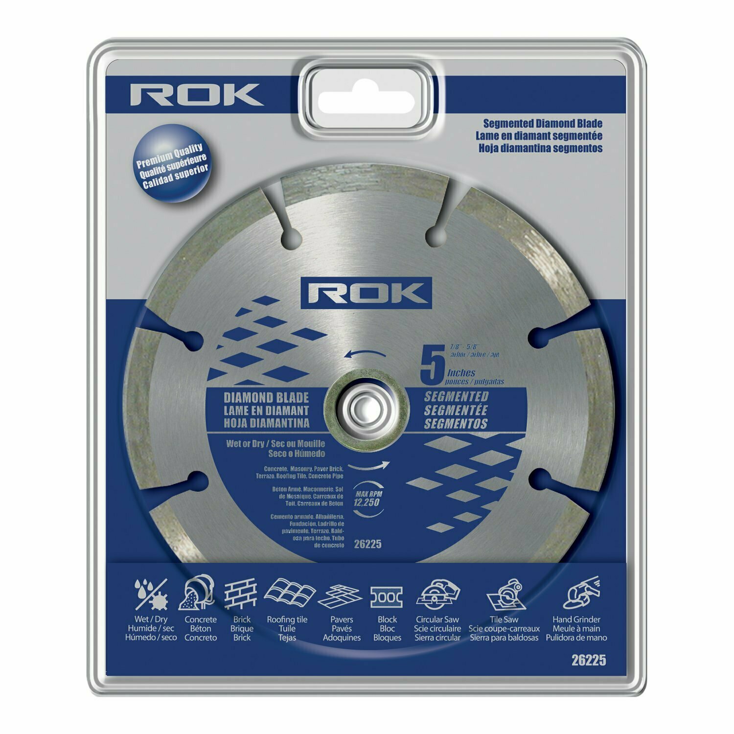 5" ROK SEGMENTED RIM DIAMOND BLADE