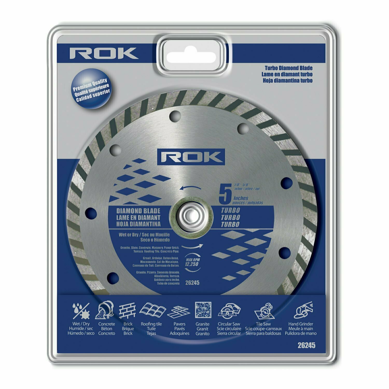 5" ROK TURBO RIM DIAMOND BLADE