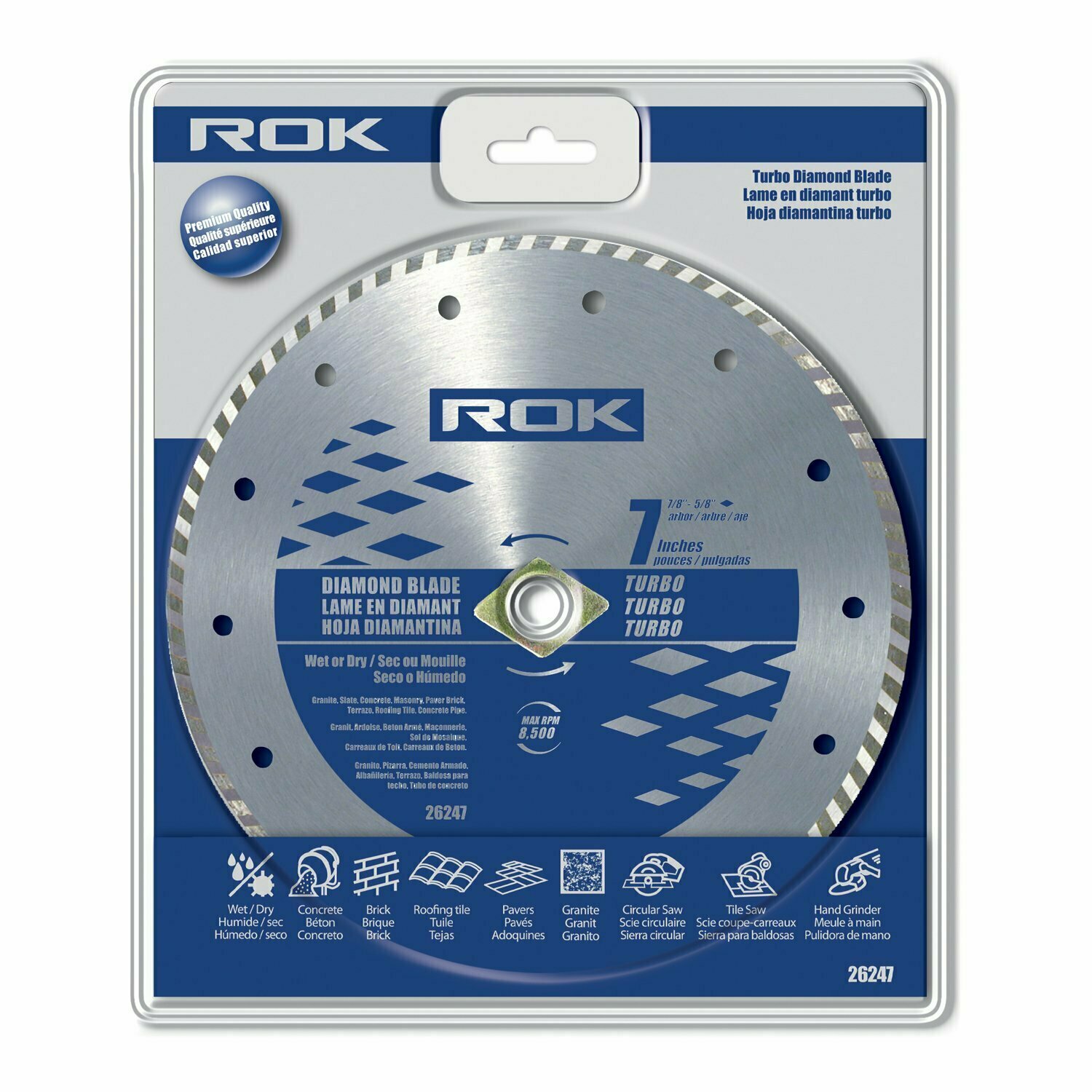 7" ROK TURBO RIM DIAMOND BLADE