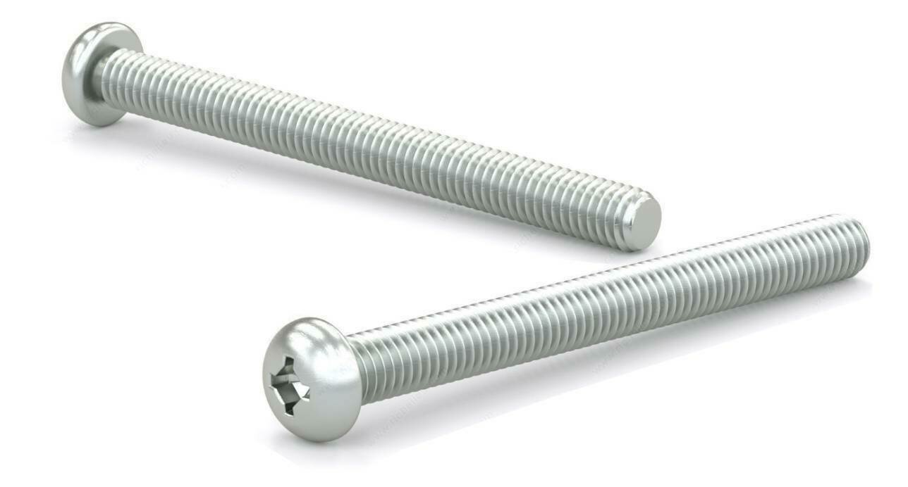 8-32 X 1-1/2" Machine Screws Pan Head Zinc 100 PCS