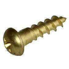 Brass Round Head Phillips  Wood #12
