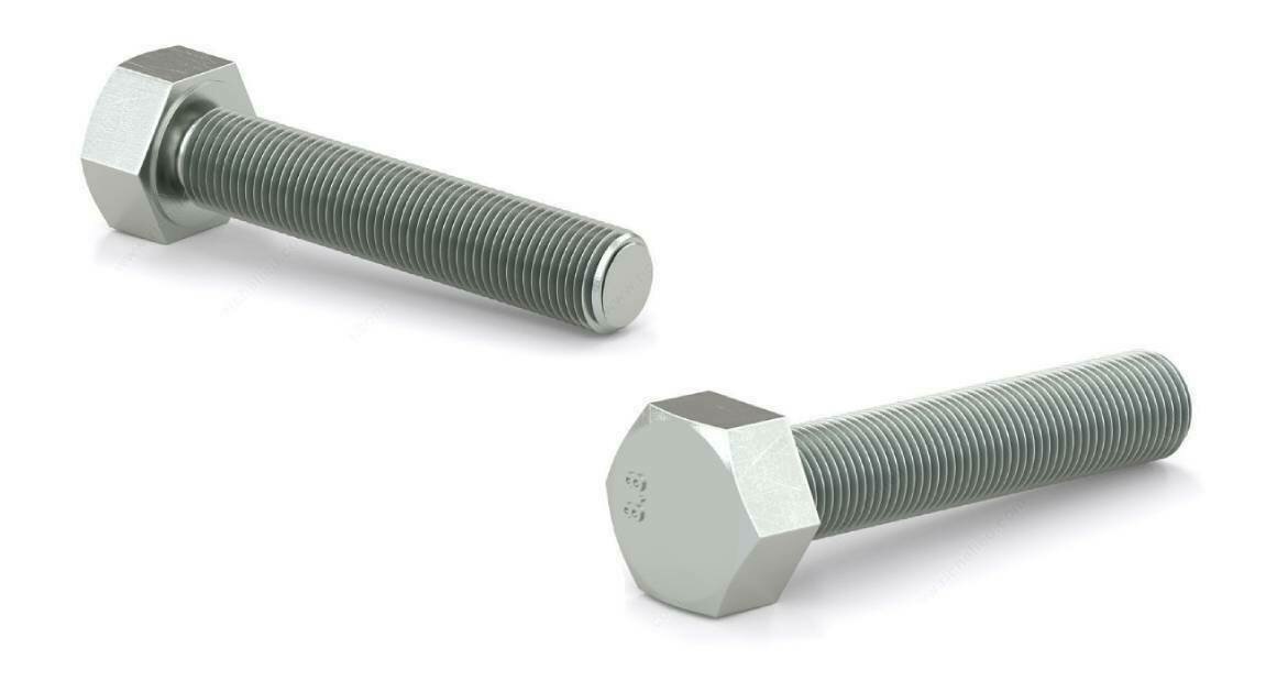 M8 X 50MM HEX BOLT ZINC METRIC