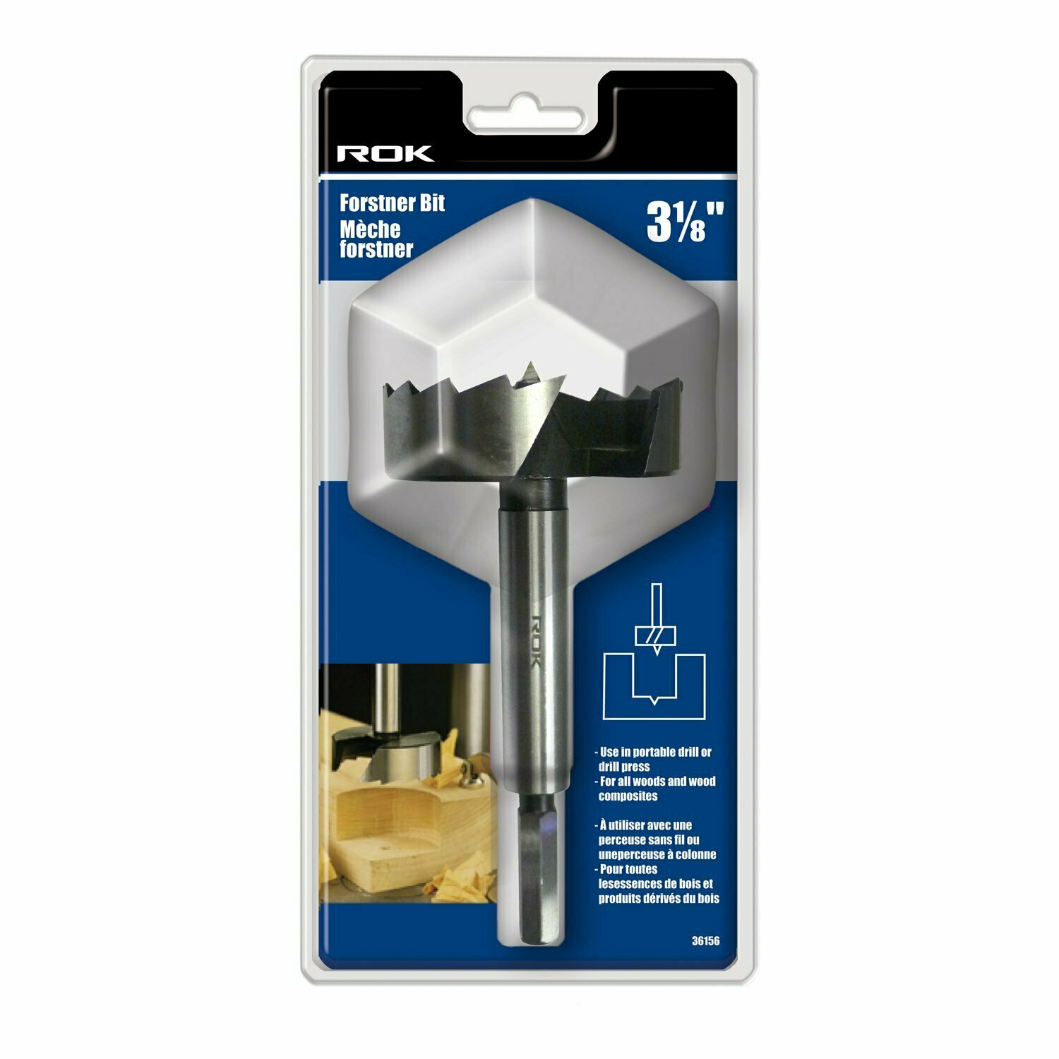 ROK 3-1/8" Forstner Bit