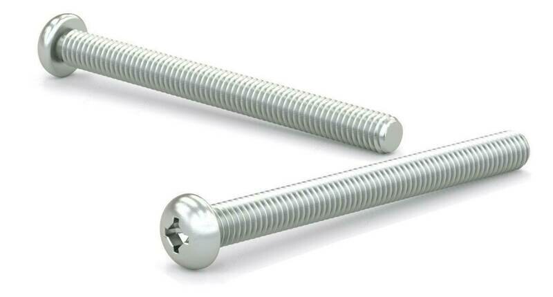 1/4" X 1-1/2" Machine Screws Pan Head Zinc 100 PCS