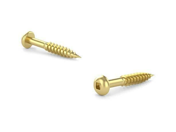 #8 X 1-1/4" Wood Screws Pan Head Solid Brass 6 PCS