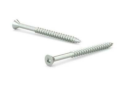 #10 X 3-1/2" Wood Screws Flat Head Zinc 5 PCS