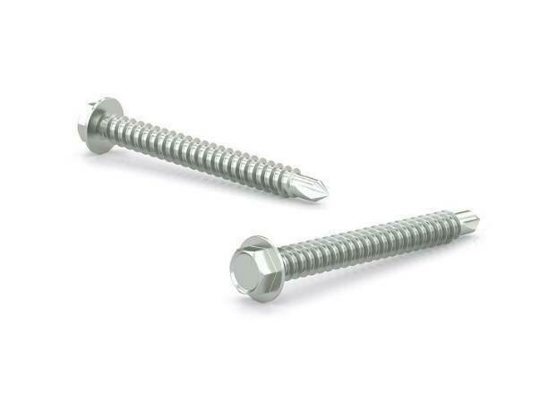 1/4"x 1" Self Drilling Screws Hex Head Zinc