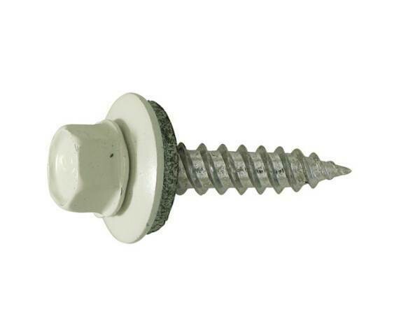 2" HEX STEEL ROOF SCREW WHITE