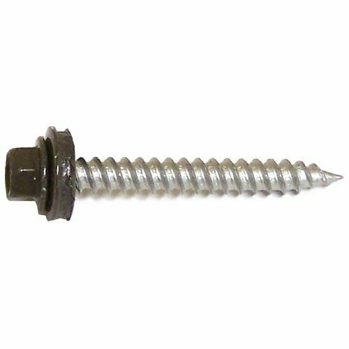 2" HEX STEEL ROOF SCREW BROWN