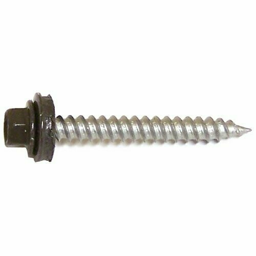 1-1/2" HEX STEEL ROOF SCREW BROWN