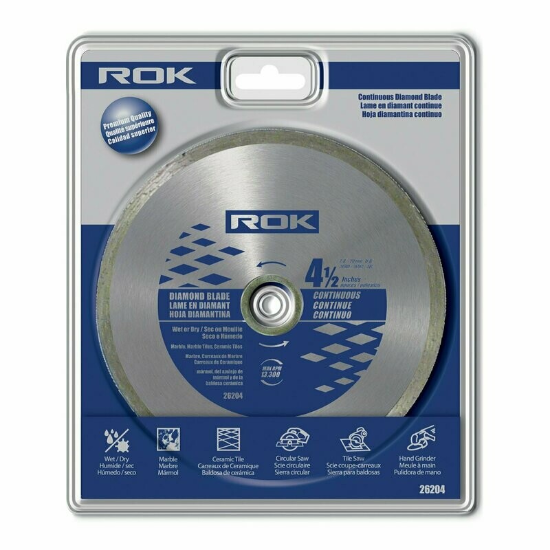 4-1/2" ROK CONTINUOUS RIM DIAMOND BLADE