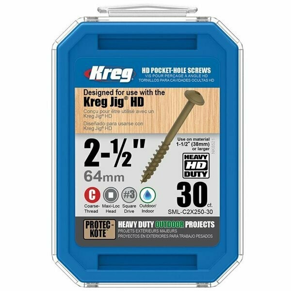 COARSE 2 1/2" PH SCREW 30CT