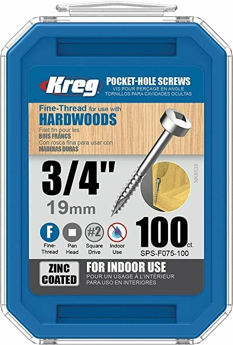 KREG ZINC 3/4 SCREWS FINE 100PC
