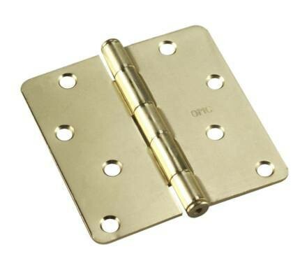 4" BUTT HINGE 1/4" RADIUS BRASS