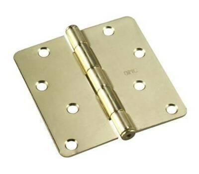 4 4" BUTT HINGE 1/4" RADIUS BRASS
