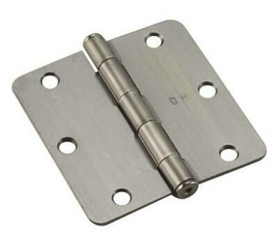 3-1/2 3-1/2" BUTT HINGE 1/4" RADIUS ANTIQUE NICKEL