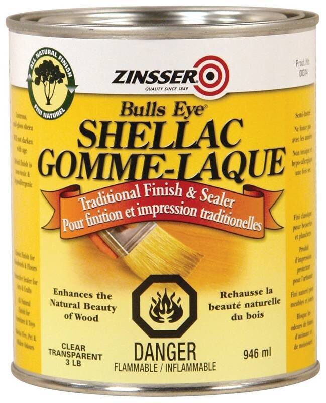 ZINSSER BULLSEYE SHELLAC CLR 946ML