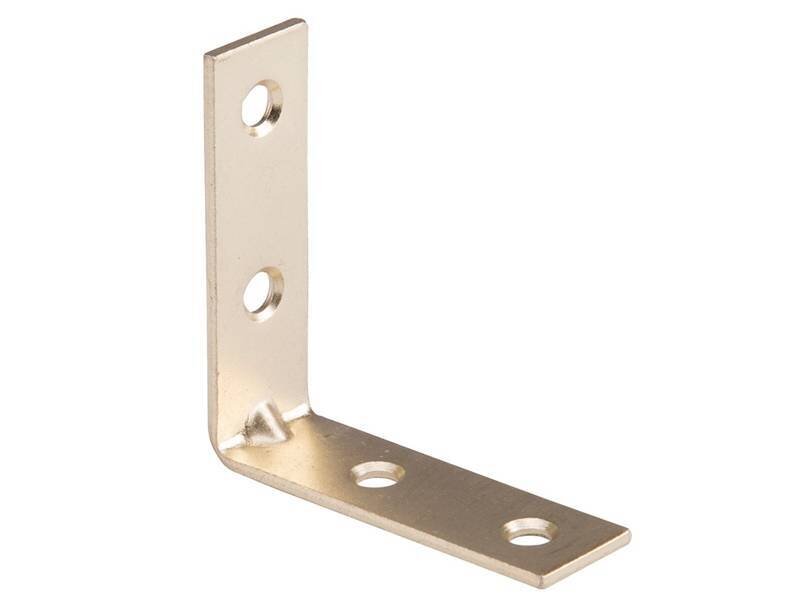 2" X 5/8" CORNER BRACE BRASS 4PK