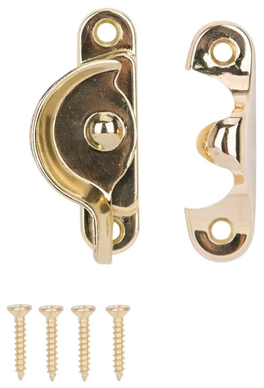 WINDOW SASH LOCK 15/16" BRASS