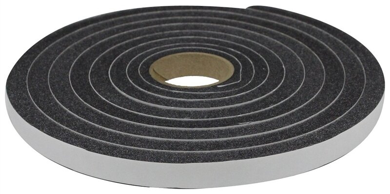 FOAM TAPE 1/2" X 3/4" X 10' GREY