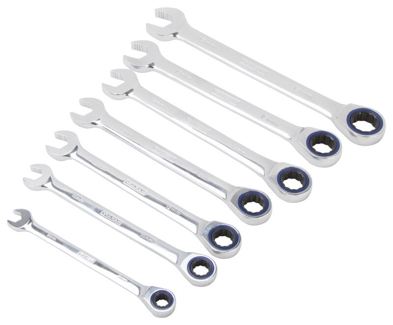 7PC RATCHET WRENCH SET METRIC
