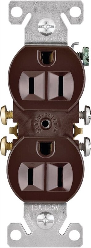 DUPLEX OUTLET BROWN 15A