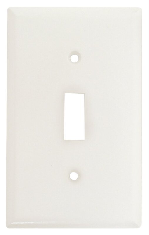 SINGLE TOGGLE PLATE WHITE