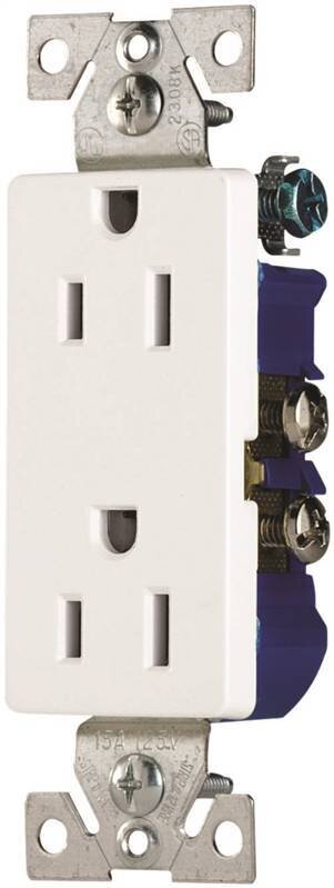 DECORA OUTLET WHITE 15A
