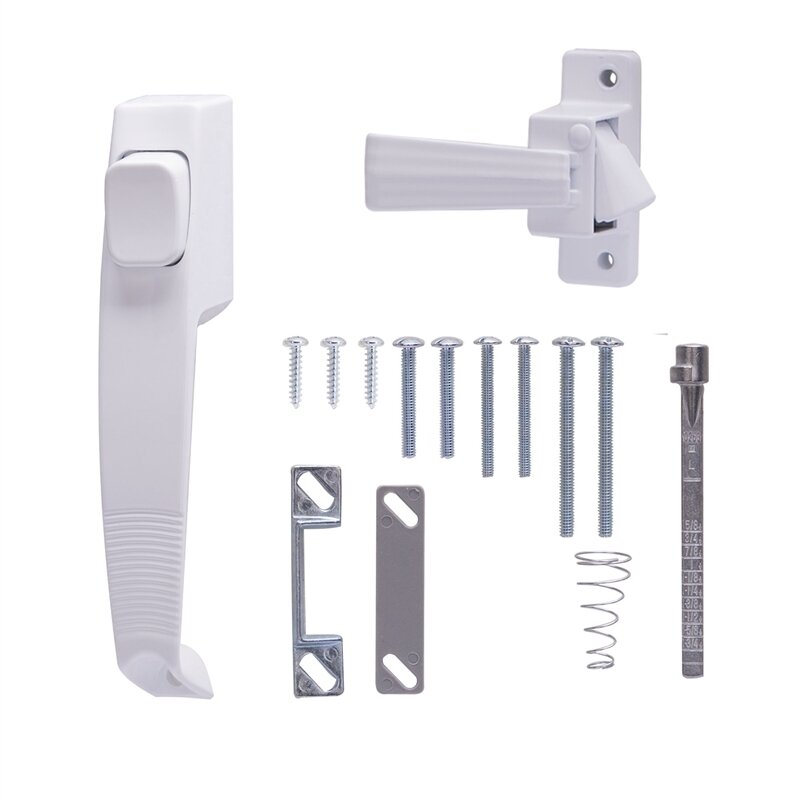PUSH BUTTON DOOR LATCH WHITE