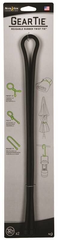CABLE TWIST TIE 32" 2PK BLACK