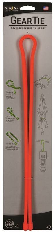 CABLE TWIST TIE 32" 2PK ORANGE