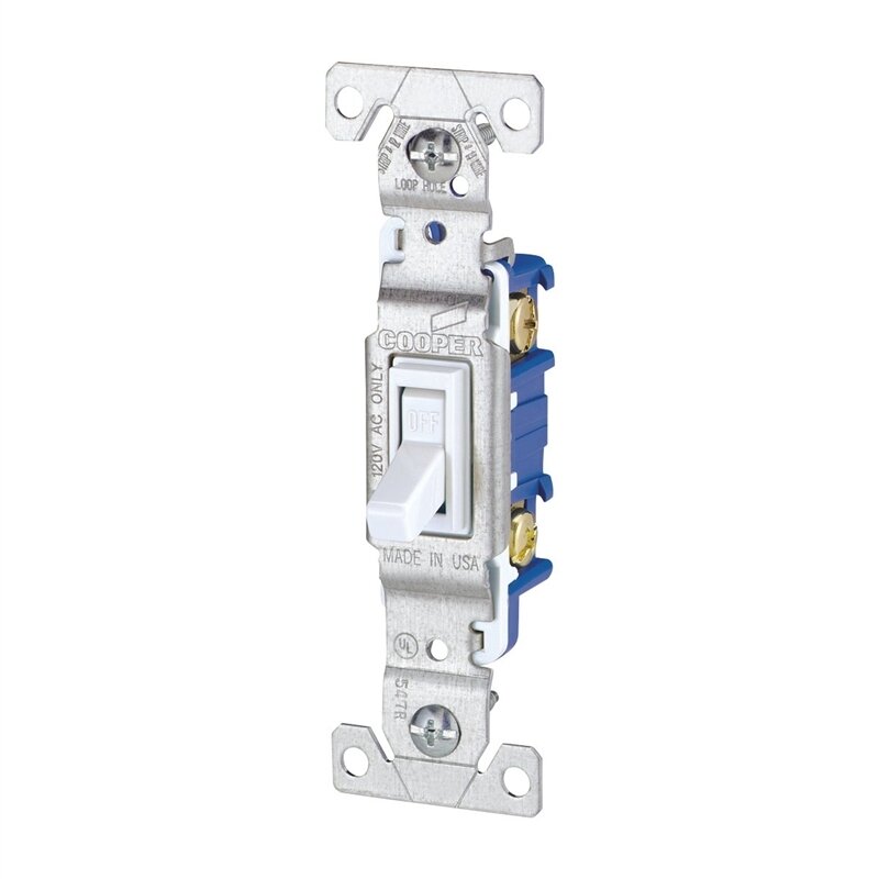 TOGGLE SWITCH WHITE 15A