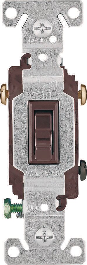 TOGGLE SWITCH BROWN 3WAY 15A