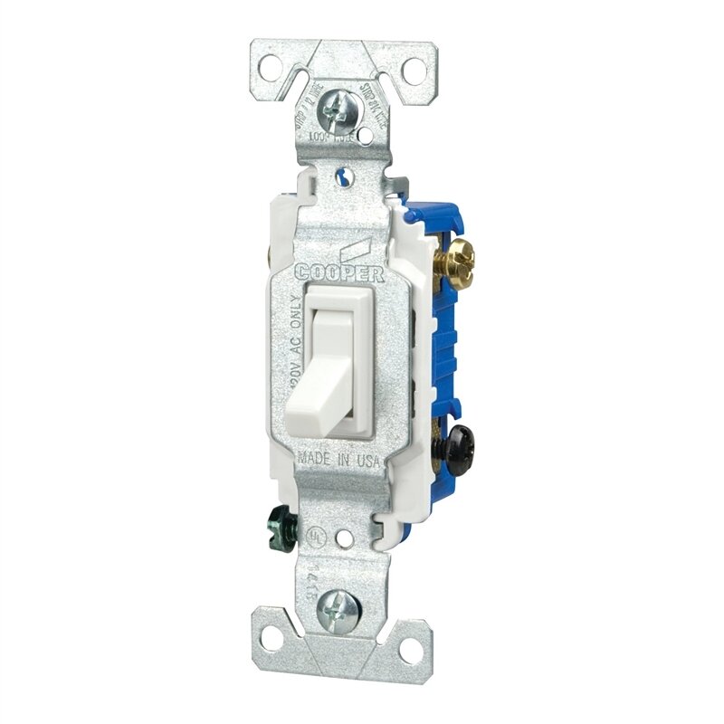 TOGGLE SWITCH WHITE 3WAY 15A