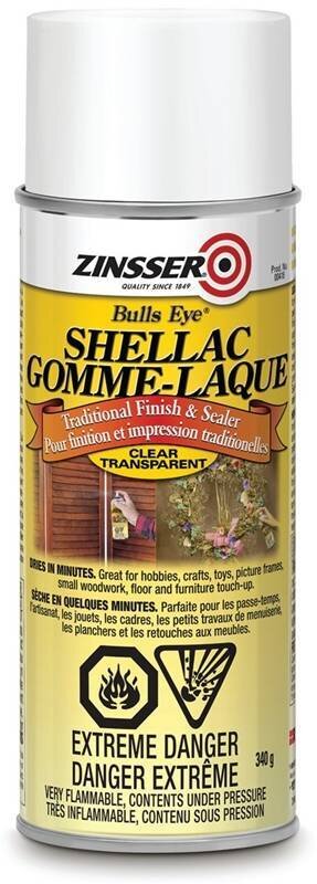 ZINSSER BULLSEYE SHELLAC AERO CLEAR 340G