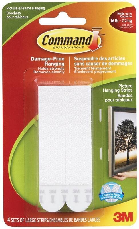 3M HANGING STRIPS DAMAGE FREE LARGE