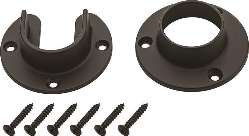 CLOSET ROD FLANGE SET BLACK ORB