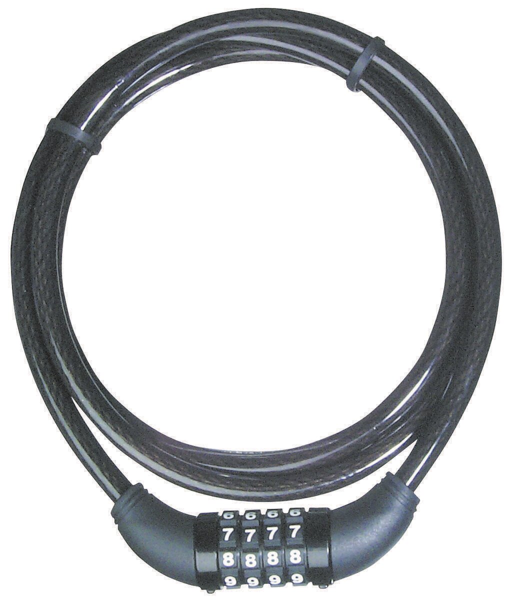 BRAIDED STEEL CABLE LOCK 3/8" X 5'