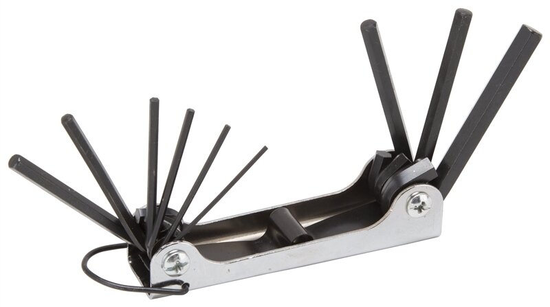 HEX KEY SET 9PC FOLDING METRIC