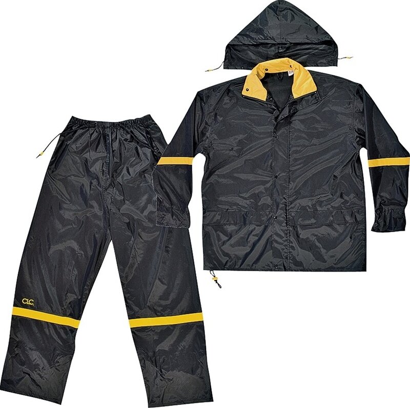 RAIN SUIT BLACK LARGE