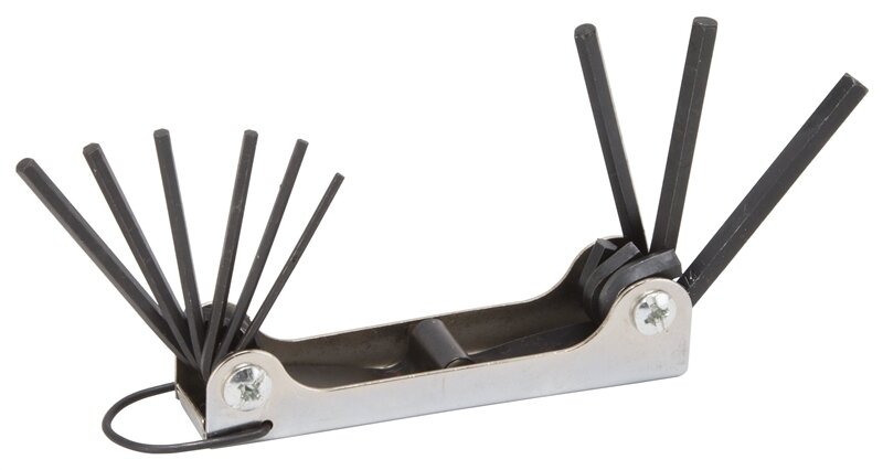 HEX KEY SET 9PC FOLDING SAE