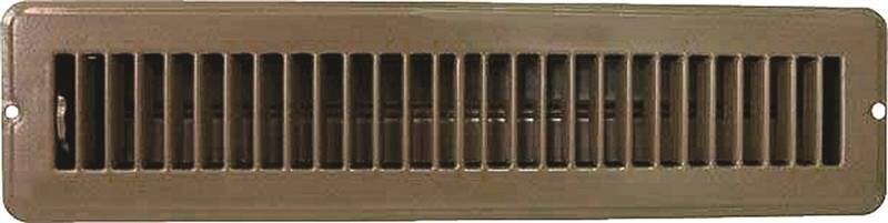 2" X 14" Metal Floor Register Brown