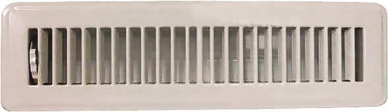 2" X 14" Metal Floor Register White