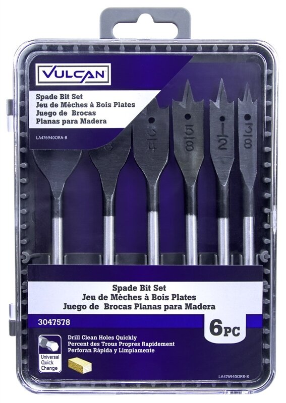 VULCAN SPADE BIT SET 6PC